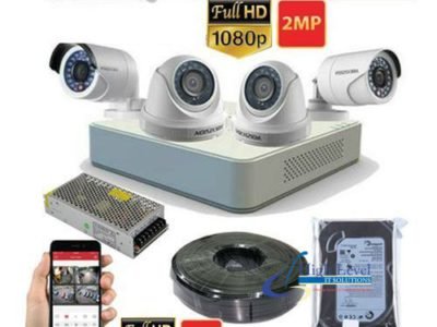 Hik vision Four 1080P Full HD CCTV Cameras